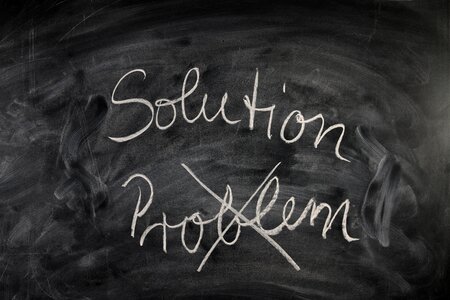 Solution chalk blackboard
