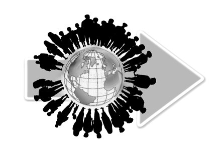Silhouette human district