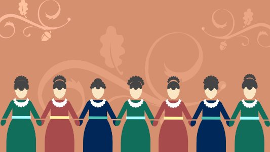 Old-fashioned sisters woman