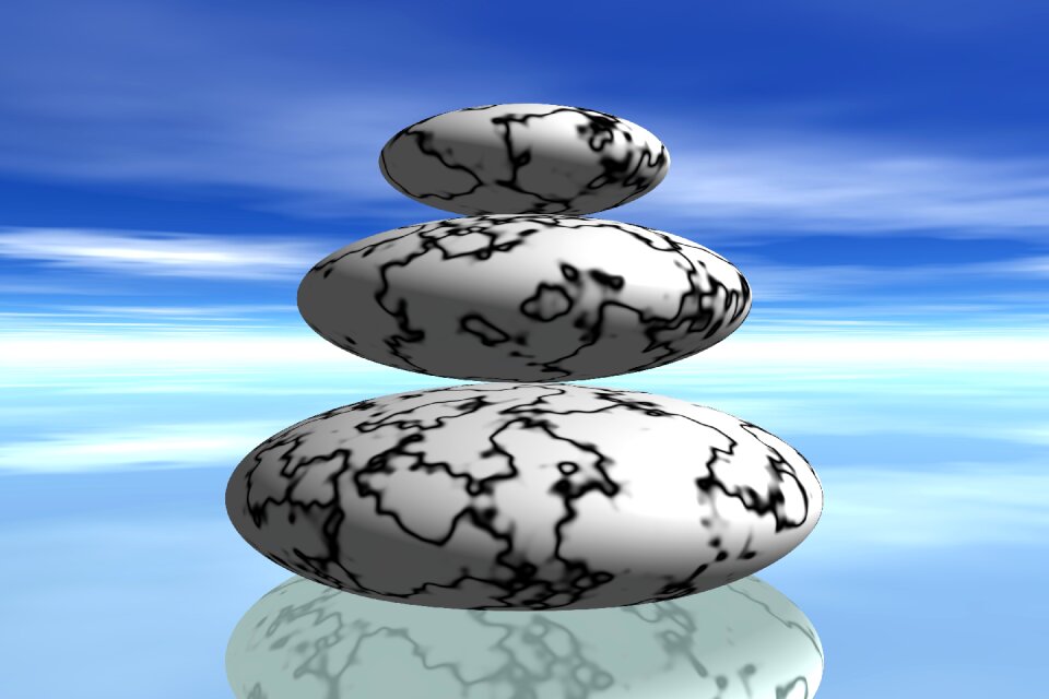 Balance tranquil pebble