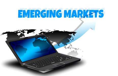 Globe continents emerging markets