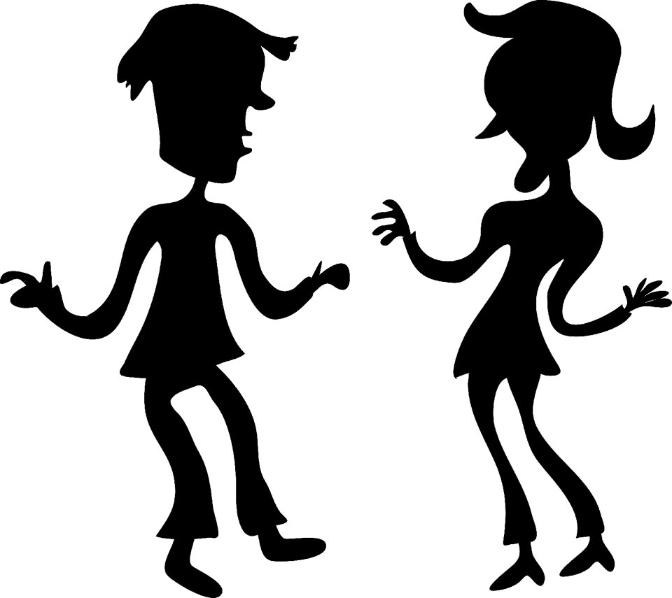 Couple talking friends