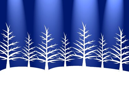 Card snow winter trees
