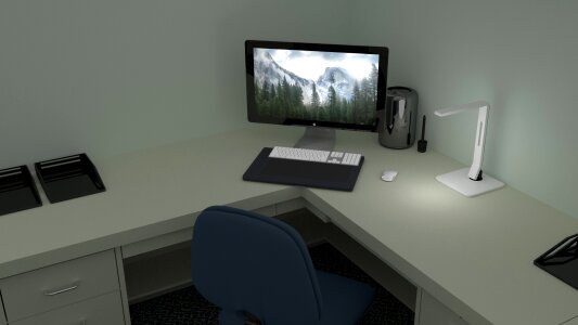 Office desk corporate gray business
