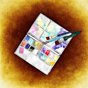 Colorful painting brush