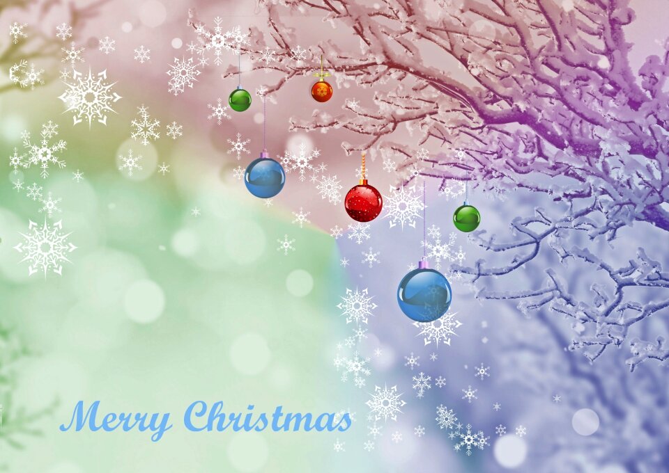 Christmas motif christmas tree greeting card