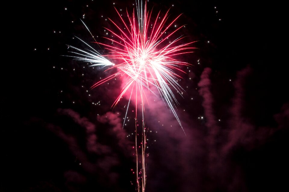 Rocket explosion night