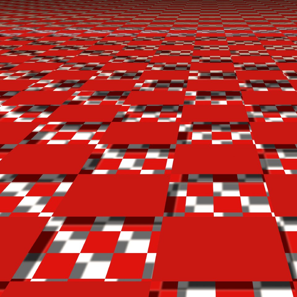 Checkered pattern mosaic