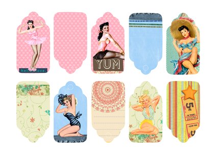 Collage girl pin