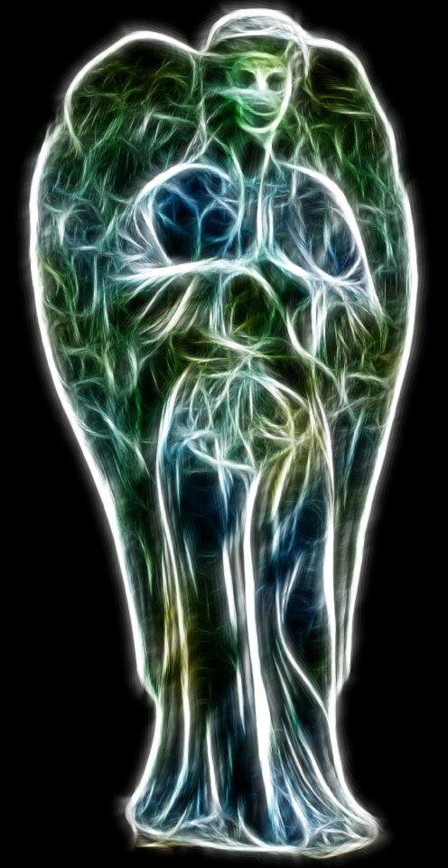 Angel wings light spiritual