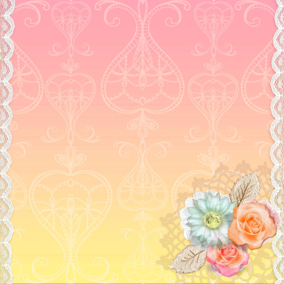 Lace floral rose
