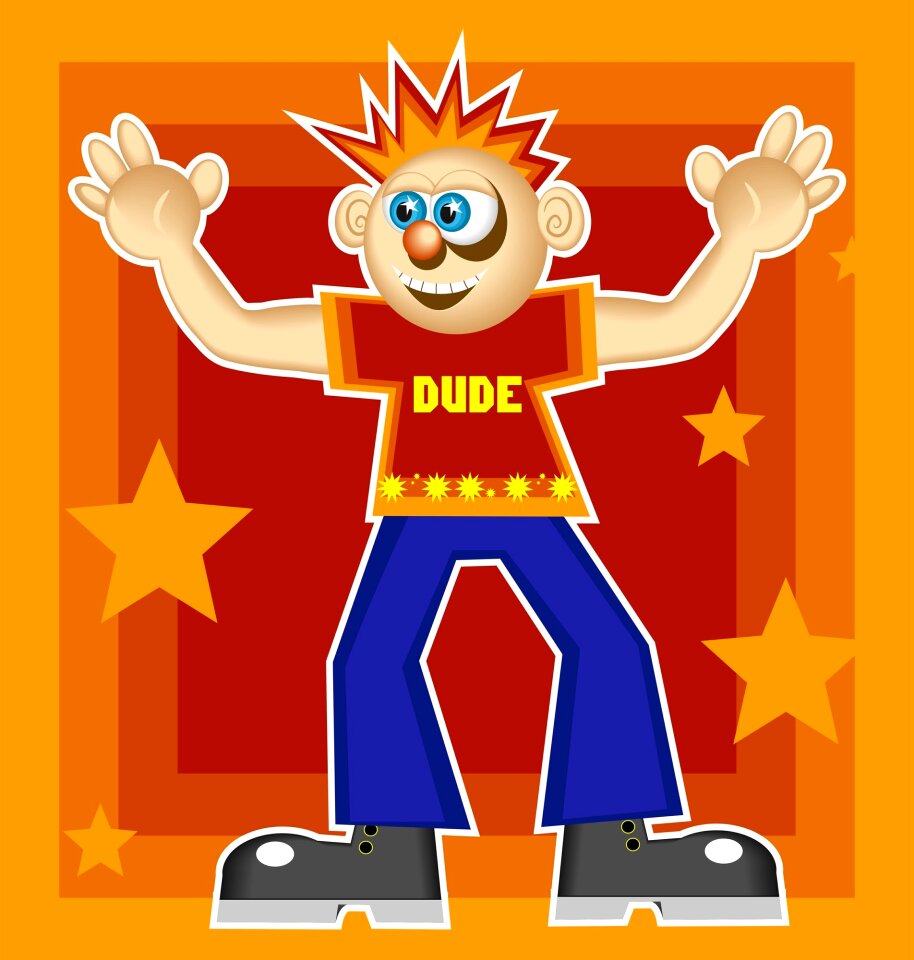 Male cartoon dude