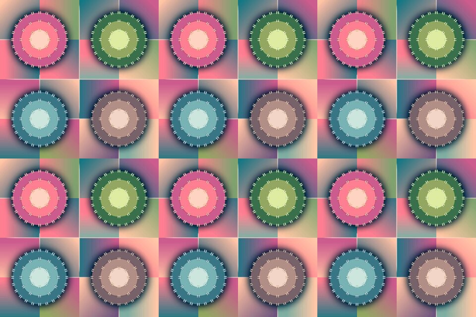 Circular square pattern