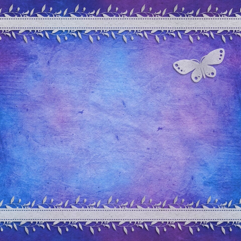 Blue butterfly leave