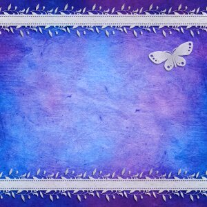 Blue butterfly leave