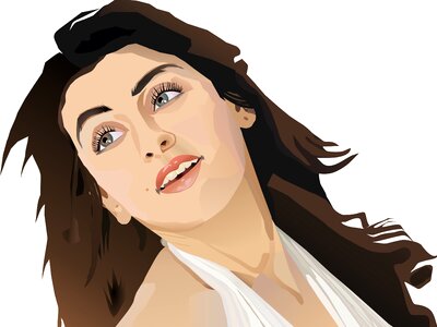 Girl portrait brown hair