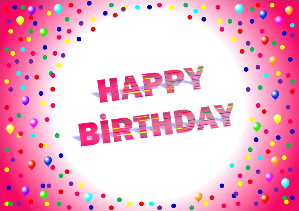 Greeting card colorful pink