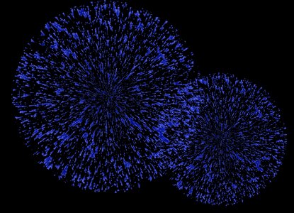 Blue fireworks background