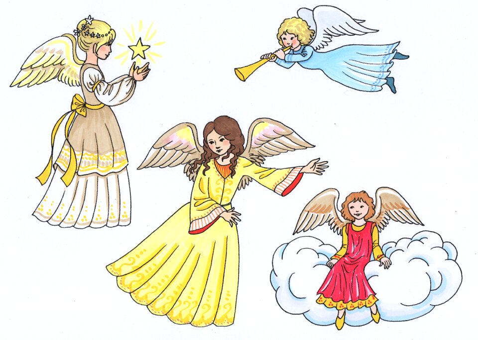 Christmas guardian angel angel children