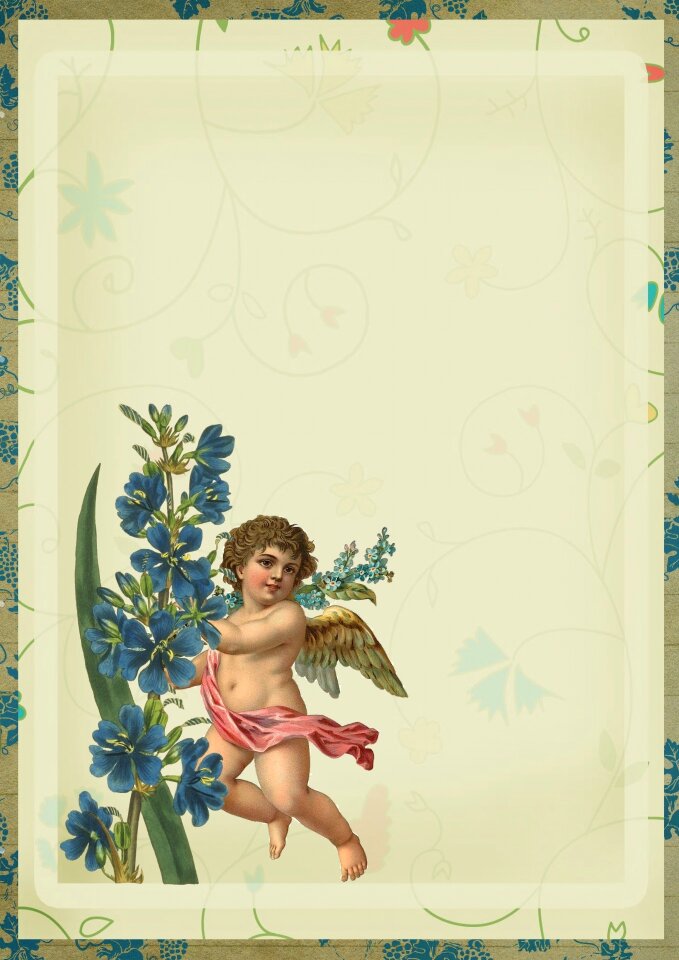 Angel flower valentine