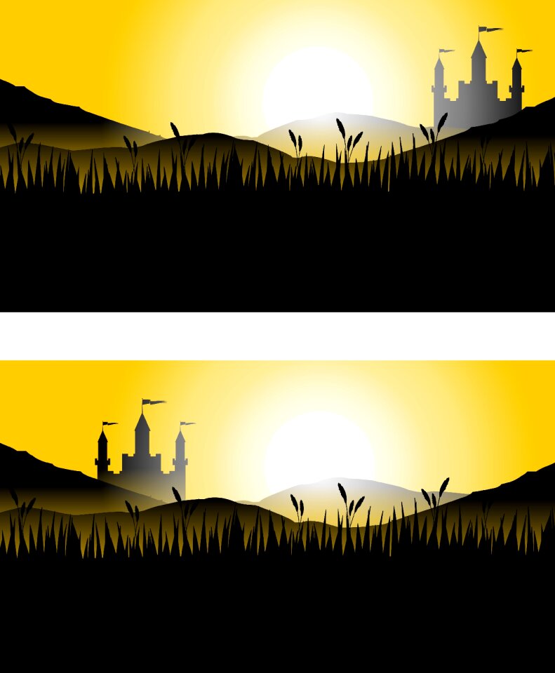 Castle palace turrets