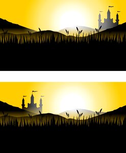 Castle palace turrets