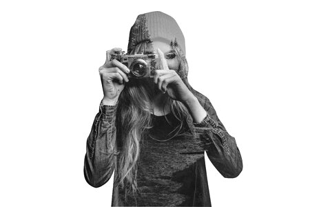Camera black and white Free illustrations