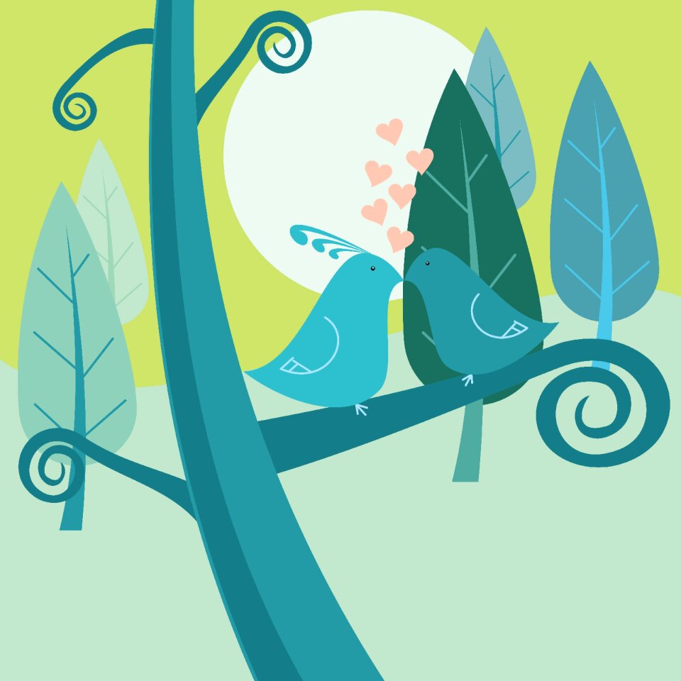Branch cartoon forest
