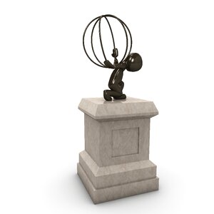 Globe metal sculpture