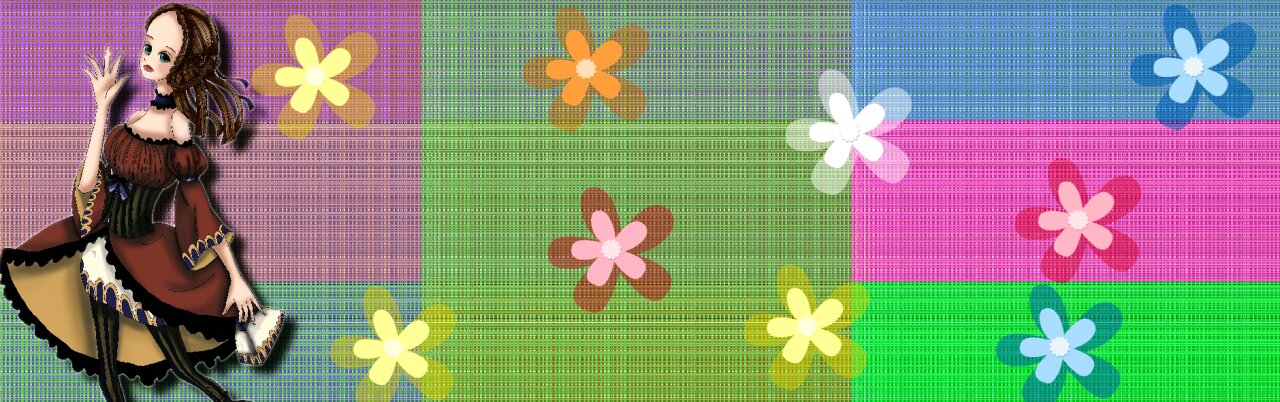 Floral logo header girl