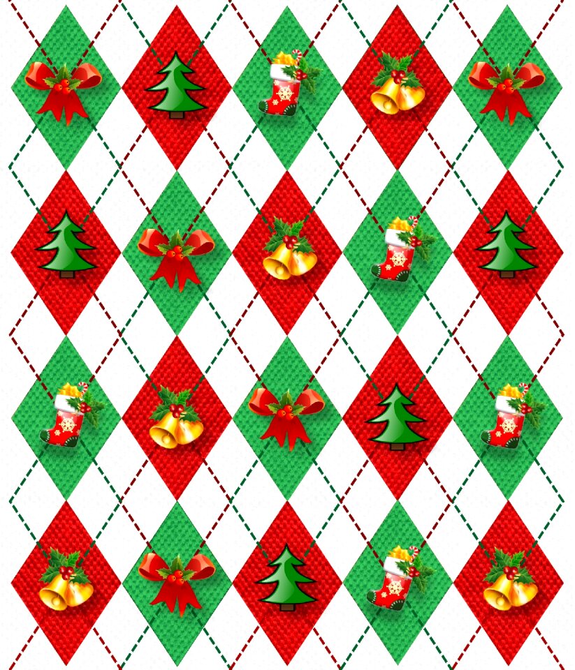 Green red fabric