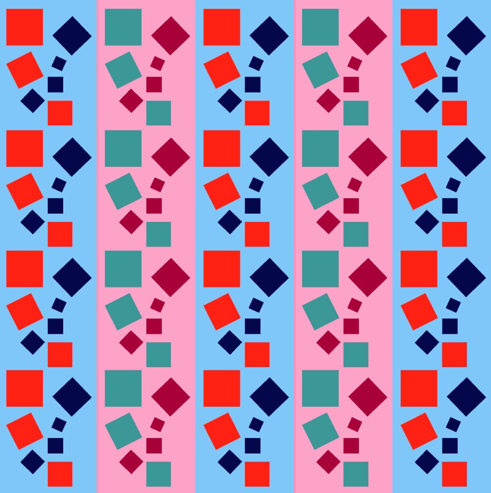 Color squares orange squares blue squares