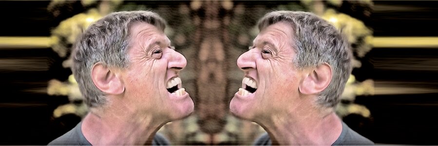 Aggression human portrait