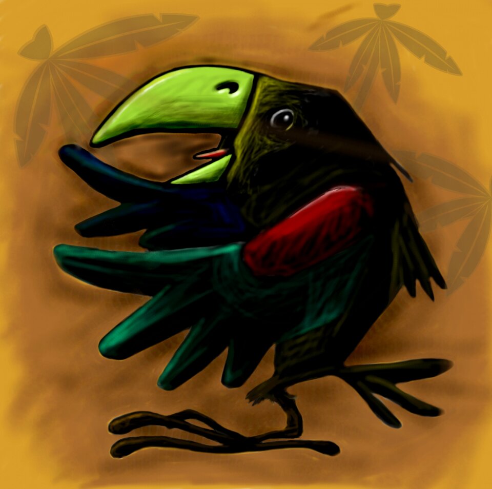 Funny exotic tropical background