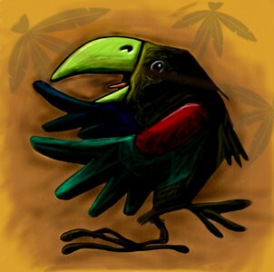 Funny exotic tropical background