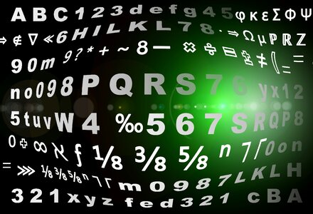 Letters percent parts