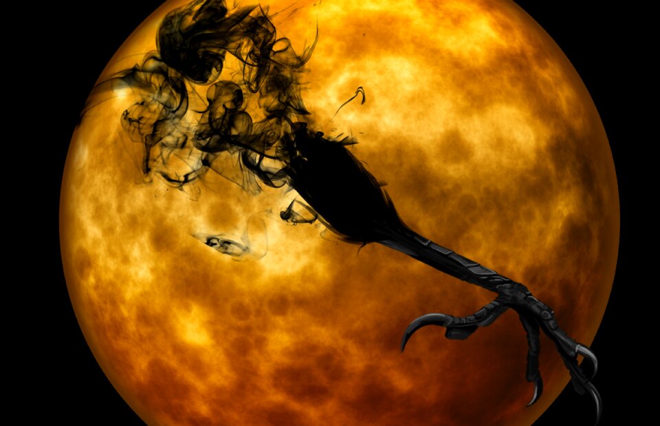 Mystical gloomy moonlight