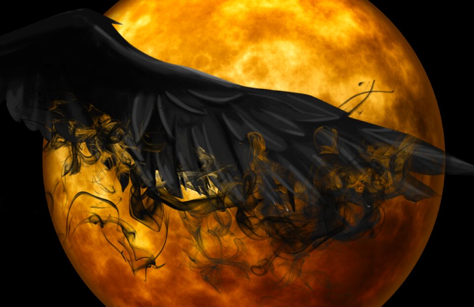 Mystical gloomy moonlight