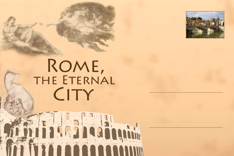 The eternal city vintage old