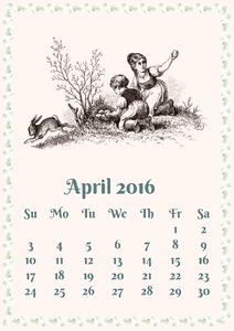Calendar month vintage