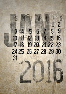 Monthly month calendar december