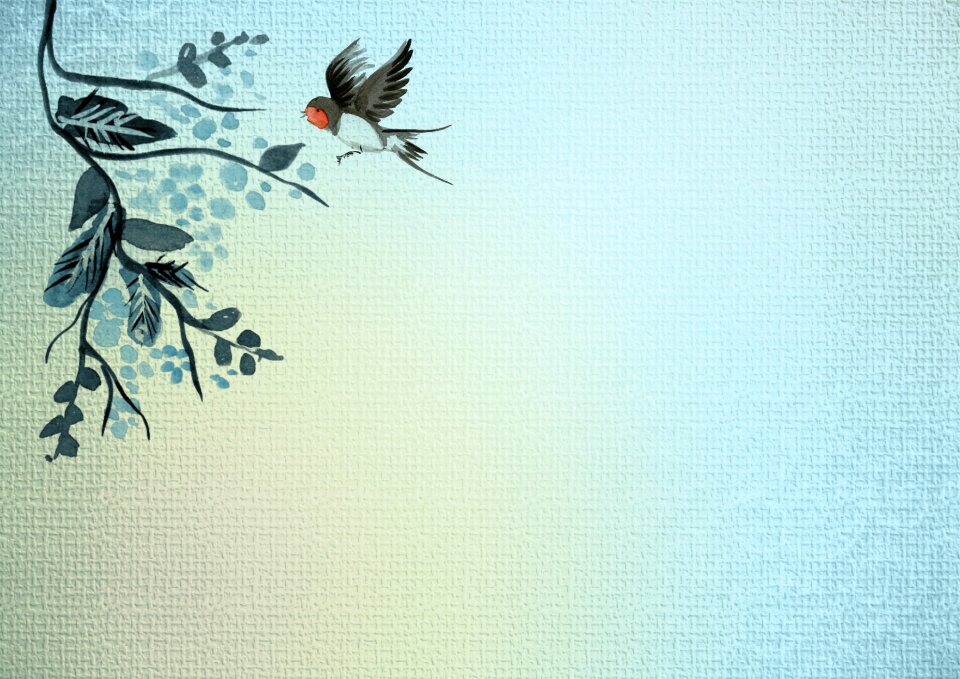 Plant bird artistic