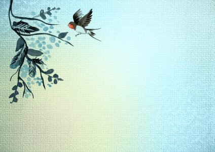 Plant bird artistic