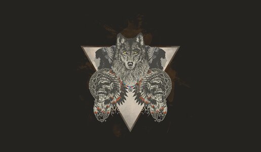Wolf skull Free illustrations