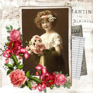Collage roses rose bouquet