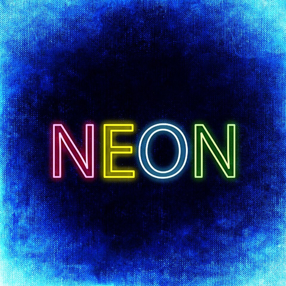 Colorful letters word