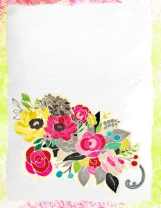Modern flower blank