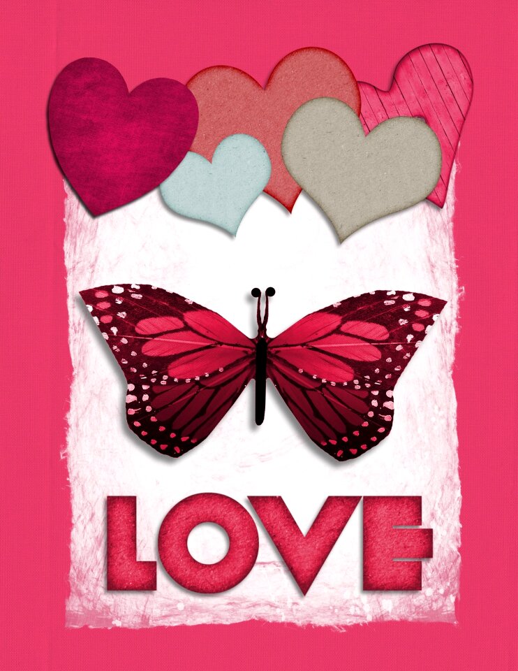 Heart abstract pink