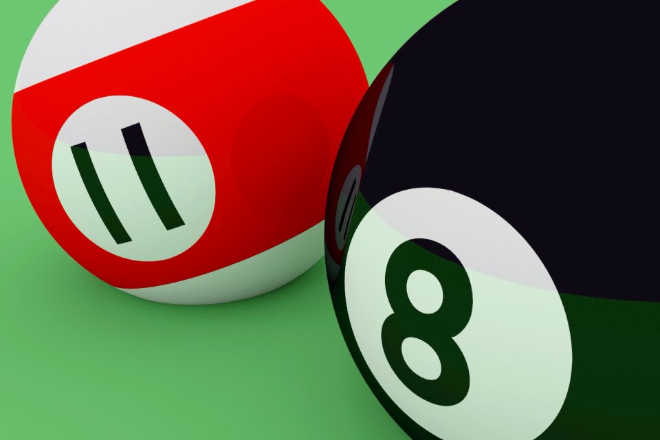 Eight black red