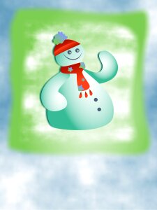 Winter snow snowman